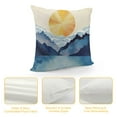 thumbnail image 4 of Chilfamy Mountains Sun Clouds Pillow Covers for Couch Sofa Indoor Outdoor Pillow Case High-Quality, Soft and Durable 1PC 18x18in, 4 of 5