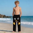thumbnail image 6 of Nilvkv Boys Cargo Pants, Boys Pants, Cuffed Joggers with Letter Print, Elastic Waist and Side Pockets, ready for Everyday Casual Black 12-13 Years, 6 of 9