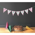 thumbnail image 2 of Inkdotpot Baby Birthday DecorationsI Am ThreePennant Banner Flags Baby Girls StripeBirthday Garland, 2 of 4
