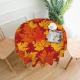 thumbnail image 2 of Fall Maple Leaves Tablecloth 60 Inch Round Autumn Circular Table Cloth Harvest Waterproof Tablecloths for Kitchen Dinner Holiday Picnic Party Indoor Outdoor Party Decoration, 2 of 6