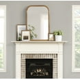 thumbnail image 7 of Kate and Laurel Glenby Transitional Arch Wall Mirror, 24 x 36, Rustic Brown, Wooden Farmhouse Arched Bathroom Mirror with Rounded and Stepped Frame Profile, 7 of 7