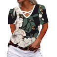 thumbnail image 2 of Gibobby Playera Manga Corta para Mujer Camiseta manga corta estampada para mujer verano Top suelto informal(A,XL), 2 of 4