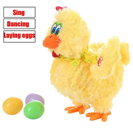 Laying Eggs Chicken Plush Toy Electric Hen Musical Dancing Baby Kids Gift 2019