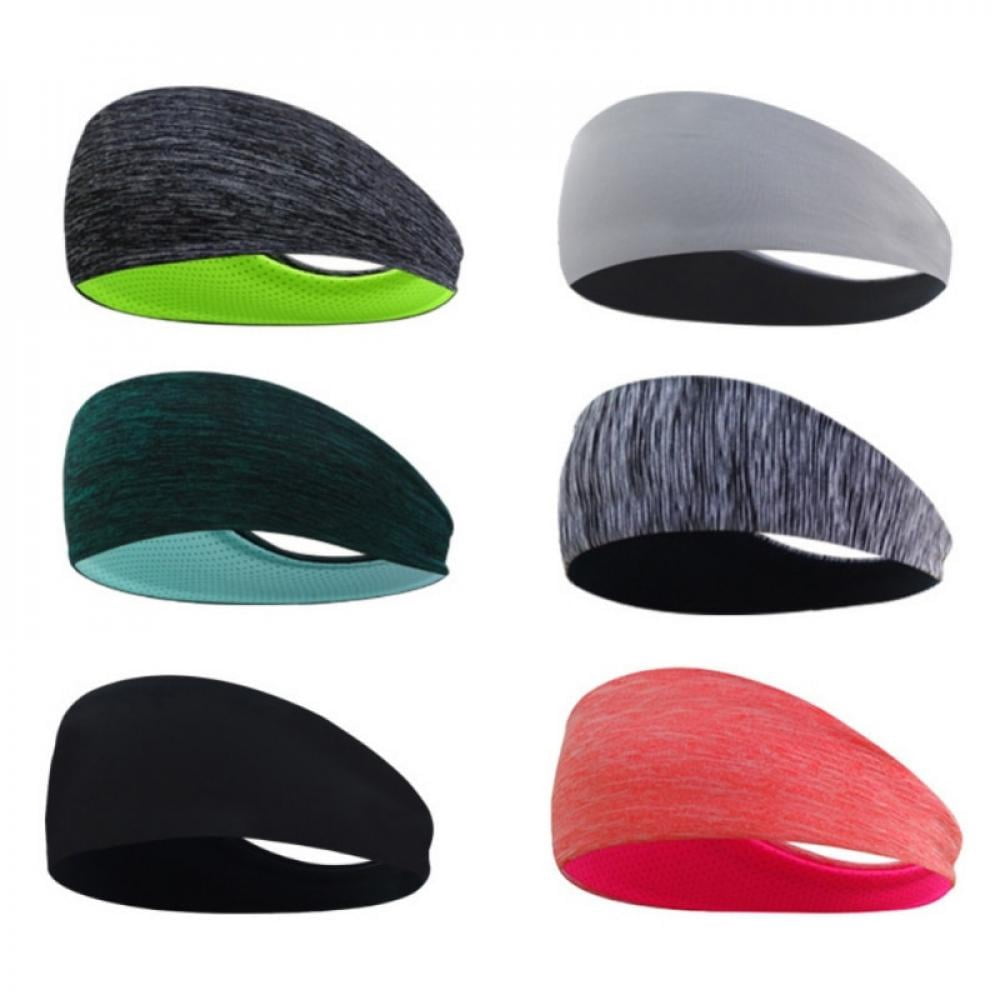 Promotion! Absorbent Cycling Yoga Sport Sweat Headband Men Sweatband for Men and Women Yoga Hair Bands Head Sweat Bands Sports Safety Striped gray