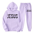 thumbnail image 1 of Women Minimalist Casual Sweatshirt & Printed Pants Set, 1 of 2
