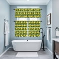 thumbnail image 6 of Summer Lemons Green Leaves Curtain Tier and Valance Set 3 Piece, Yellow Striped 3-inch Rod Pocket Window Tier Curtains Valance for Kitchen Living Room, 6 of 9