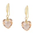 thumbnail image 1 of Finos Aretes Corazon Cristal Swarovski Oro 14k Lam cafe Unitalla, 1 of 2