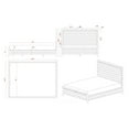 thumbnail image 4 of Milan Barry Metal & Faux Leather Diamond Stitched Queen-size Bed in Nickel/White, 4 of 4