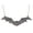 Bronze, variant on Frightening Halloween Enamel Paint Flying Bat Metal Chain Pendant Necklace, Black