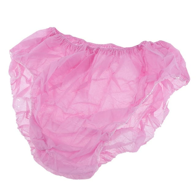 50 PCS Bragas transpirables desechables Breve ropa interior de viaje saludable - Blanco, Rosado Colcomx Ropa interior de viaje
