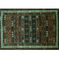thumbnail image 1 of Ahgly Company Indoor Rectangle Persian Turquoise Blue Traditional Area Rugs, 5' x 7', 1 of 4