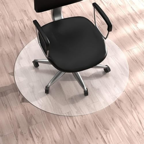 Office Chair Mat for Hard Floor, 36" Round Transparent Hard Floor Protector Cover Home Floor Mat for Computer Desk Rolling Chair