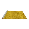 thumbnail image 2 of Ahgly Company Machine Washable Indoor Square Abstract Yellow Modern Area Rugs, 8' Square, 2 of 4