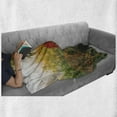 thumbnail image 6 of Garden Soft Flannel Fleece Throw Blanket, Maple Trees in the Fall at Portland Japanese Garden Foggy Morning Scenery, Cozy Plush for Indoor and Outdoor Use, 60" x 80", Red Yellow Green, by Ambesonne, 6 of 6