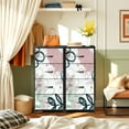 thumbnail image 6 of 4 Drawer Vertical Storage Dresser Abstract gray black flowers paint brush strokes scribble with Wood Top Fabric Pull Drawers, 6 of 8