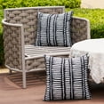 thumbnail image 3 of Outdoor Pillow Covers 18x18 Inch Set of 2 White Lines and Polka dots Decor Black Throw Pillow Covers Outdoor Waterproof Pillow Covers Decor for Patio Funiture Garden Sofa Couch 022B18, 3 of 6