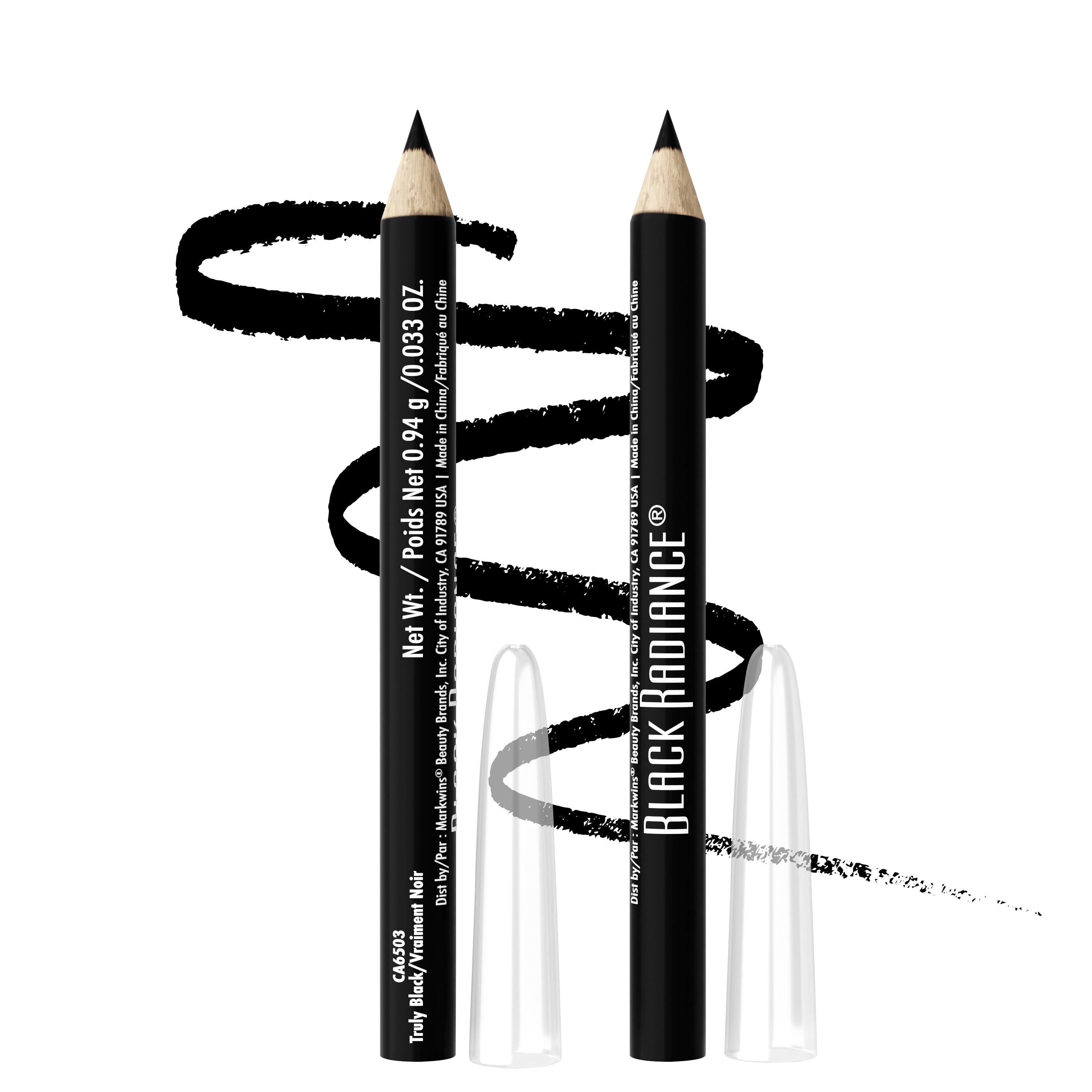 (3 pack) Black Radiance Twin Pack Eyeliner Pencil - Truly Black