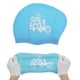 thumbnail image 5 of Gorros de Natación Impermeables con Patrón Floral para Mujeres, Azul Lago, 5 of 6