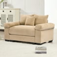 thumbnail image 2 of 54.3" Oversized Cloud Modular Sectional Couch,Extra-Thick Armrests Good Resilience Cushions Ergonomic Design Premium Soft Fabric,Easy Assembly For Living Rooms Study,Camel, 2 of 26