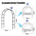 thumbnail image 3 of Arco De Boda Decoracion Plantas Fiesta Metal Con Base 2.4m negro, 3 of 5