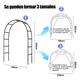 thumbnail image 3 of Arco De Boda Decoracion Plantas Fiesta Metal Con Base 2.4m negro, 3 of 5