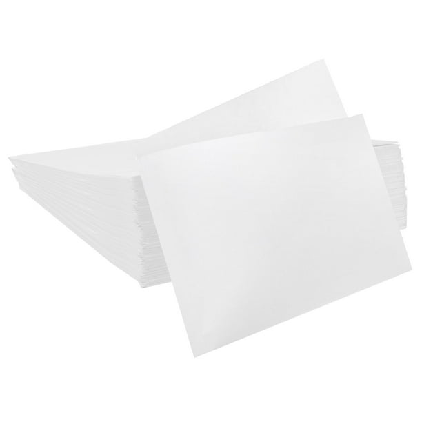 Uxcell 200Pcs Bolsas de Papel Kraft para Sándwich, 5.1 x 5.1 Pulgadas Bolsas de Papel Resistente a la Grasa para Galletas de Doble Apertura, Blancas