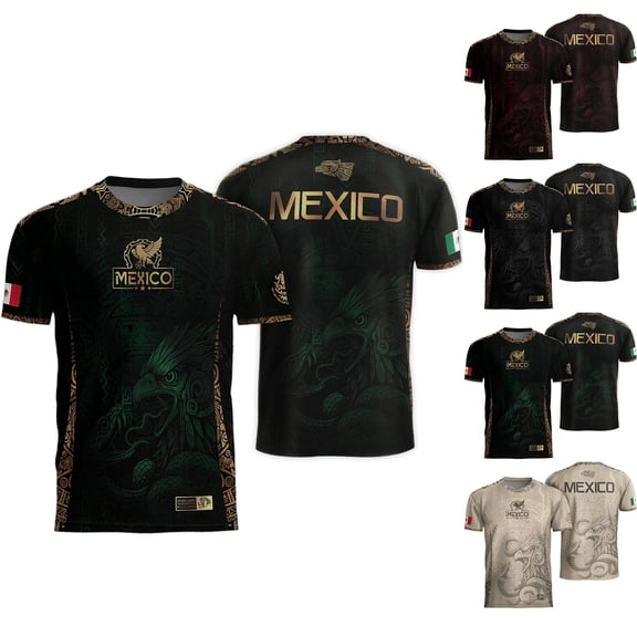 2026 New Mexico Soccer Jerseys Men, Casual Athletic Top for Men, Mexican Jersey Soccer T-Shirt, 2D Printed Short Sleeve Crew Neck Training & Match Fan Shirt for Adult