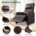 thumbnail image 3 of Power Recliner Chair with Adjustable Back & USB Port - Ergonomic PU Leather Home Theater Seat with Padded Seat, Tall Back & Side Pockets for Living Room, 3 of 9