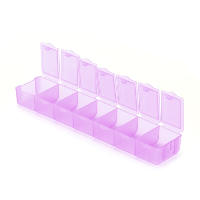 Boîte en Plastique de Grille, Divisez la Boîte de Rangement de Voyage de 7 Grille Divisez la Boîte de Rangement Professionnellement Testée