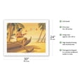 thumbnail image 2 of Aloha Serenade - Hawaii Ukulele Hula Girl - Vintage Hawaiian Travel Poster by Kerne Erickson - Fine Art Rolled Canvas Print 20in x 26in, 2 of 4