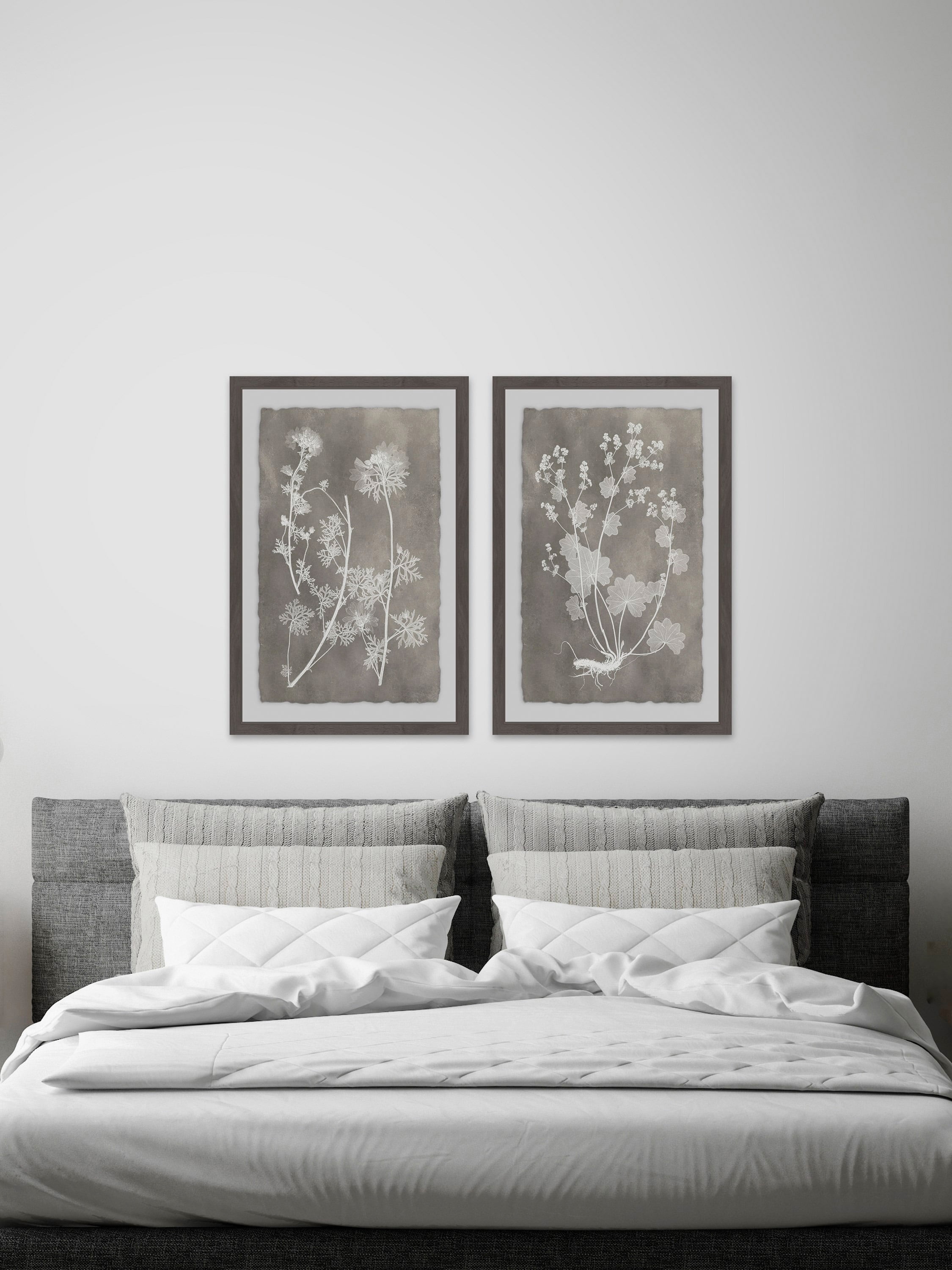 Marmont Hill Herbarium Study Diptych, 36" x 48”