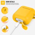 thumbnail image 3 of Coffea Protective Silicone Case with Keychain for AirPods 1 & 2 (Front LED Not Visible) (Orange), 3 of 7