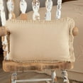 thumbnail image 4 of Burlap Vintage Pillow w/ Fringed Ruffle 14x22, 4 of 4