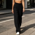 thumbnail image 6 of Chiccall Women's Pleated High Waist Wide Leg Dress Pants Solid Pocket Business Casual Commute Trousers, 6 of 8