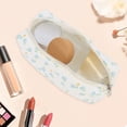 thumbnail image 5 of Unique Bargains 1 Pc Floral Print Style Drawstring Makeup Bag for Vacation Canvas Blue, 5 of 6