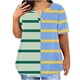 thumbnail image 1 of Plus Tamaño de las Mujeres Blusas, Cuello en V Casual Suelto Manga Corta Superior, Impresión Blusa Poliéster Spandex, 1 of 8