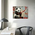 thumbnail image 4 of Nawypu  Panda Canvas Wall Art Panda Picture Prints with Flower Cute Animal Painting for Living Room Kids Room Bedroom Ideal Gift Artwork Framed, 4 of 6