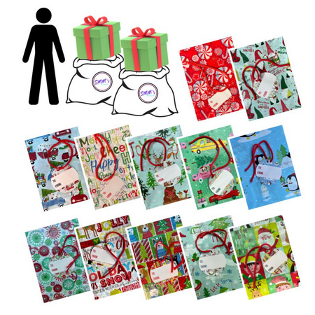Pack of 2 - Jumbo Christmas Giant Gift Bags 36 x 44 in | Includes Matching To/From Holiday Gift Bag Tags | Oversize Xmas Gifts | Christmas Wrapping Bags | Xmas Plastic Gift Bags | Large Christmas Bags