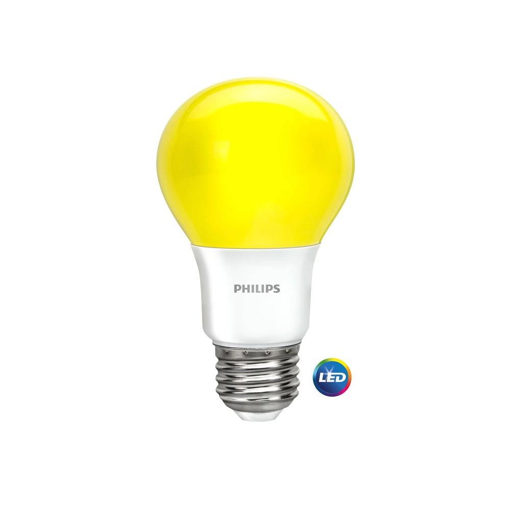Philips Non-dimmable 8w Yellow A19 Bug Light LED Bulb for sale online 