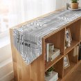 thumbnail image 4 of Vintage Slate Gray Table Runner Linen Burlap Table Runner 72 Inches Long Farmhouse Florals Leaf Coastal Sweet Home Dresser Scarves for Kitchen Island Coffee Dining Room Party Holiday Decor 16"x72", 4 of 8