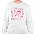 thumbnail image 2 of Candy Cane Christmas Club Sweatshirt Unisex Large White, 2 of 5