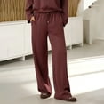 thumbnail image 4 of Pyhlmscde Womens Matching Sets Fall Winter 2 Piece Warm Up Lapel Sweatshirt Wide Leg Pants, 4 of 4
