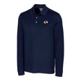 thumbnail image 2 of Men's Cutter & Buck Navy Los Angeles Rams Advantage Tri-Blend Pique Long Sleeve Polo, 2 of 3