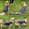 thumbnail image 3 of Gray+Black Reversible Adjustable Reflective Winter Dog Coat (Size XS), 3 of 5