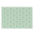 thumbnail image 1 of Mint Cutting Board, Retro Disc Shaped Inner Circles with Nostalgic Featured Geometric Graphic, Decorative Tempered Glass Cutting and Serving Board, Large Size, Seafoam Almond Green, by Ambesonne, 1 of 1