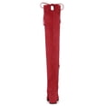 thumbnail image 4 of Botas Altas Hasta La Rodilla Talón Grueso Punta Redondeada Para Mujer Rojo 41, 4 of 7