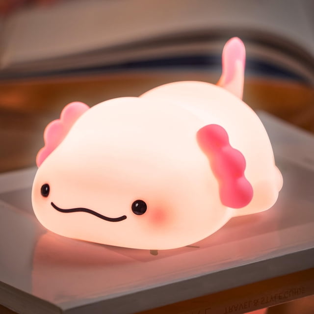 Luz nocturna LettreQ Axolotl de silicona recargable para niños