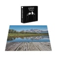 thumbnail image 3 of Ambesonne Landscape Jigsaw Puzzle Durable Cardboard, Lake and Teton Mountains, 1000 pcs, Sky Blue Olive Green, 3 of 5