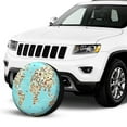 thumbnail image 2 of Kdxio World Travel Line Icons Map for Tire Cover Wheel Protectors Tyre Covers Weatherproof Wheel Covers Universal Fit for Trailer Rv SUV Truck Camper Travel Trailers 14 inch, 2 of 8