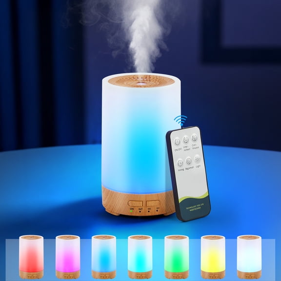LAFAYTTE 7-Color Essential Oil Diffuser with Night Light, Auto Mist Humidifier with Timer & Waterless Auto-Off for Home Bedroom